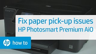 Fixing Paper PickUp Issues  HP Photosmart Premium AllinOne Printer C309g  HP [upl. by Airbmak633]