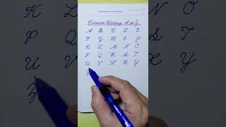 How to write English capital letters  Cursive writing A to Z  Cursive handwriting practice  ABCD [upl. by Chaney]