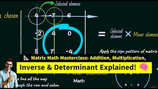 Matrix Math Masterclass 2 Discriminant Determinant 3 by 3 Inverse Matrix Explained [upl. by Ran]