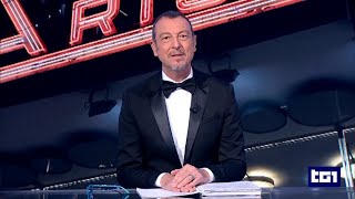 Sanremo 2024 Amadeus ha annunciato in diretta gli artisti in gara al 74° Festival [upl. by Jessey]