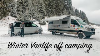 Winter Vanlife Off Camping w Mercedes Sprinter 4x4 906 amp Marco Polo [upl. by Riane]