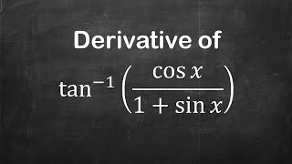 How to find derivative of arctancos x1  sin x  Derivative of Trigonometric Functions [upl. by Teodoro]