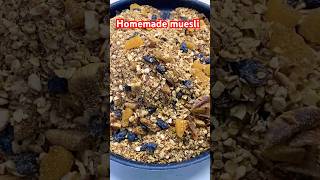 Homemade muesli 😍 healthylifestyle weeklyvlog morningbreakfast easy healthy [upl. by Nylecyoj]