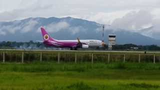 Nok Air DD8714 737800 landing amp Taxi  Chiang Rai Mae Fah Luang [upl. by Eiralam152]