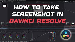 How to Take Screenshot in Davinvi Resolve [upl. by Cigam614]