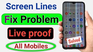 phone ki screen par line kaise hataye realme  mobile screen lining blinking problem Display lining [upl. by Arek669]