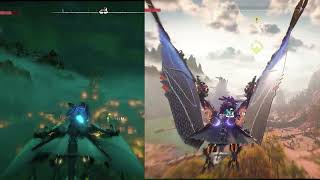 New Flying Mount Waterwing vs Sunwing Speed Comparison Horizon Forbidden West [upl. by Einobe615]