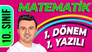 10 SINIF MATEMATİK 1DÖNEM 1YAZILI ÇALIŞMASI  ŞENOL HOCA [upl. by Arnulfo]