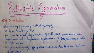 Retinitis Pigmentosa Ophthalmology [upl. by Jacobine778]