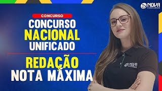 Concurso Nacional Unificado CNU Redação Nota Máxima como deve ser [upl. by O'Doneven]