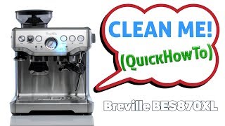 BEST How to CLEAN ME your Breville BES870XL SUPER EASY [upl. by Elboa]