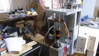 Home Made CNC ROUTER using PROXXON cross table KT150 3 Spindle rotation test [upl. by Camile548]