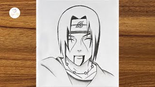 How to Draw Itachi Uchiha step by step  How to draw anime step by step  Itachi drawing tutorial [upl. by Katrina743]