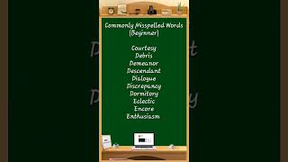 Commonly Misspelled Words 125 comprehension learningwords sentencestructure [upl. by Mona]