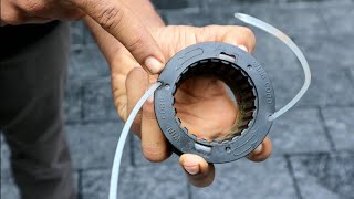 how to replace grass cutter nylon string in trimmer head  പുല്ലു വെട്ട് മെഷീന്റെ വള്ളി മാറ്റാം [upl. by Annabella]