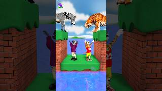 Knowledge vs Money 🐯Tiger vs Zebra🦓 What Do Choose Shorts Cartoon tiger zebra animals [upl. by Larine]