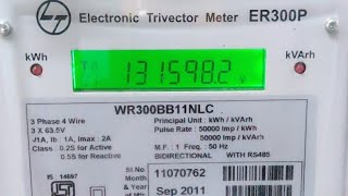 Energy Meter Readings in a substaion of NLC mines  LampT Larsen and toubro Trivector meter [upl. by Mehelhteb9]