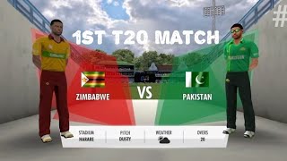 ZIMBABWE 🇿🇼 VS PAKISTAN 🇵🇰 1ST T20 MATCH  HIGHLIGHTS  WCC3 GAME  CAREER MODE  CRICKET GAME [upl. by Oivatco]