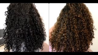 From Black to Light Brown Curly Hair using Olaplex 1st Session with pictures [upl. by Woodhouse59]