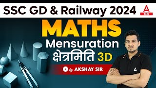 SSC GD Railway New Vacancy 2024  Math Classes By Akshay Awasthi  Mensuration 1 [upl. by Ecirtnas]