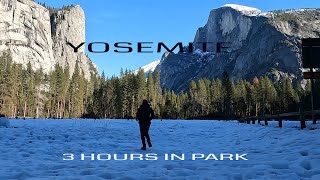 4K ONE DAY TRIP to YOSEMITE 3 HRS in PARK Jan 2024 YOSEMITE [upl. by Yzzo]