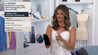 Dolce Glow Luce Clear SelfTanning Spray Mist Duo with Mitt on QVC [upl. by Sagerman81]