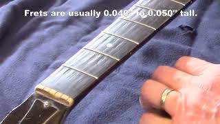 Gibson L48 Restoration part 6 Fret Replacement [upl. by Lemrahs422]