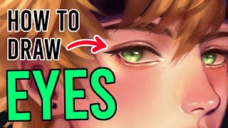 How to Draw Eyes in Digital Painting  Semi Realistic Eyes Tutorial [upl. by Winser773]