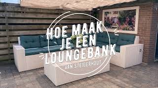 Een loungebank of hoekbank maken van steigerhout [upl. by Rip62]