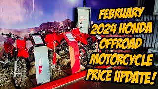 February 2024 Honda Offroad Motorcycle Price Update Langga Gail [upl. by Rento]