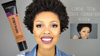 NEW Loreal Infallible Total Cover Foundation  Demo  First Impressions [upl. by Anestassia]