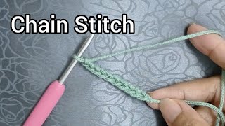 Chain Stitch  Crochet Basic crochet crochettutorial [upl. by Pillyhp]