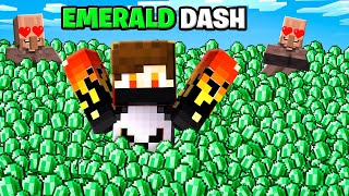 i Became Emerald Dash To Troll Villager In Minecraft [upl. by Henebry835]