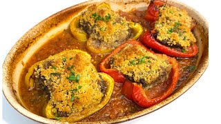 POIVRONS FARCIS À LA VIANDE HACHÉE RECETTE FACILE [upl. by Nirual]