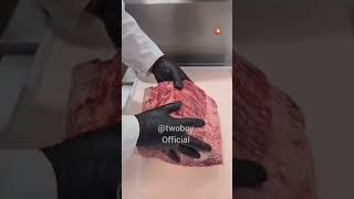 Check out this amazing steak cutting machine 👌high everyone food [upl. by Giguere707]