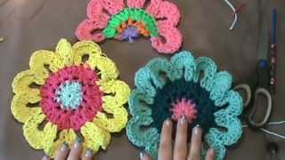 How to Crochet the quotFlower Power ValancequotVideo 2 of 2 [upl. by Aizahs869]