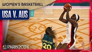 Team USA SPRINTS past Australia to womens basketball final  Paris Olympics  NBC Sports [upl. by Gnet883]