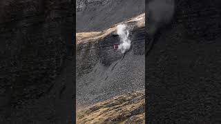 F18 Shooting and Flyover Dramatic Cliffside Maneuvers at Axalp [upl. by Doownelg444]