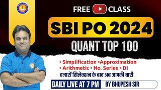 🔥 SBI POCLERK 2024  Simplification Arithmetic DI  Bank Exam 2024  100 Questions One Shot  🔥 [upl. by Vas]