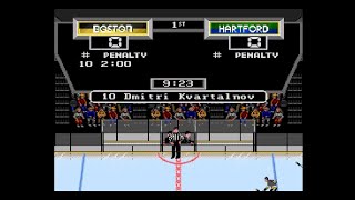 Boston Bruins vs Hartford Whalers  NHL 94 Simulation  SNES [upl. by Ablem807]