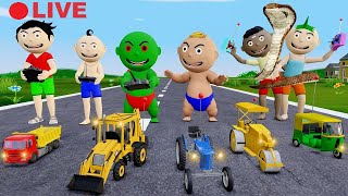 Bittu Sittu Cartoon Part 28  Jcb Wala Cartoon  Gadi Wala Cartoon  Pagal Beta  Desi Comedy Video [upl. by Sonnnie]