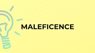 What is the meaning of the word MALEFICENCE [upl. by Iloj]