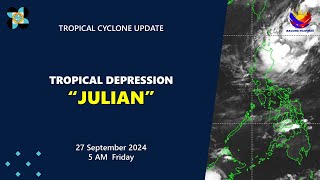 Press Briefing Tropical Depression JulianPH at 5AM  September 27 2024  Friday [upl. by Nicol]