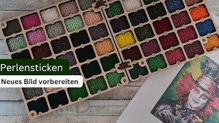 Perlensticken Unboxing und vorbereiten 🪡 🧵Der Hutmacher von Nadijas Perlenstickerrei [upl. by Jillene538]