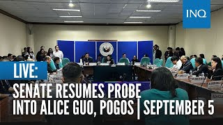 LIVE Senate resumes probe into Alice Guo Pogos  September 5 [upl. by Layol703]