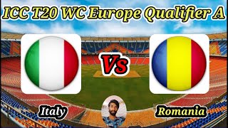 Italy vs Romania  Final  ICC T20 World Cup Europe Qualifier A [upl. by Vallery495]