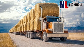 Coolest Agriculture Machines You Must See  How Farmers Collect Hay Bales At Large Scale [upl. by Lund]