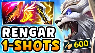 RENGAR ONE SHOTS ARE BACK NEW 600 AD BUILD 17 KILLS [upl. by Drannel]