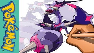 How I Draw Naganadel from Pokemon Ultra Sun and Ultra Moon [upl. by Andryc]