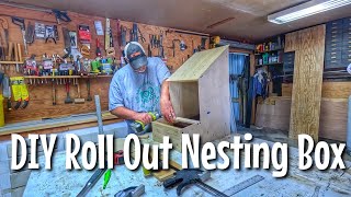 How to make a DIY Roll Out nesting box for the chickens [upl. by Bowrah]